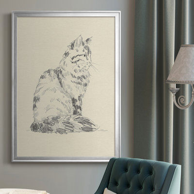 Toile encadrée de qualité supérieure House Cat VI - prête à être accrochée
