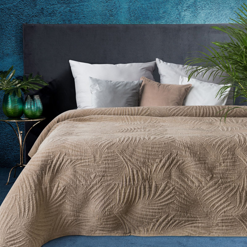 Rhoden Floral Bedspread, Brown, W220 x L240cm
