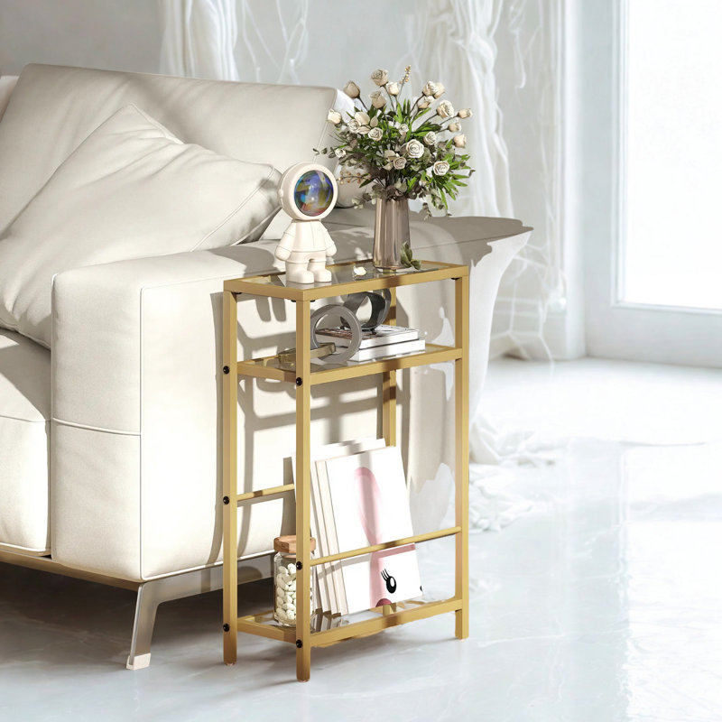 Glass Top End Table