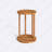 Solid Wood C Table – Round Minimalist End Table Design