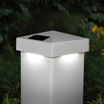 PVC Solar Powered Integrated LED Fence Post Cap