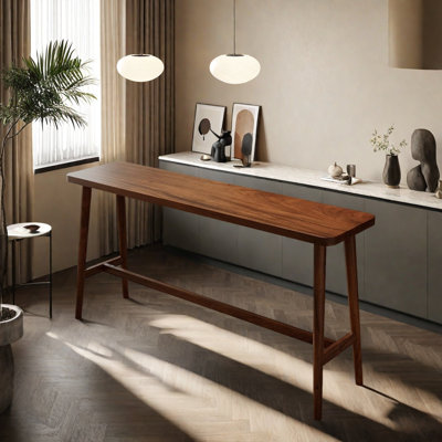 Table de bar décontractée en bois massif