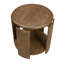 Table de bout ronde avec tablette ouverte