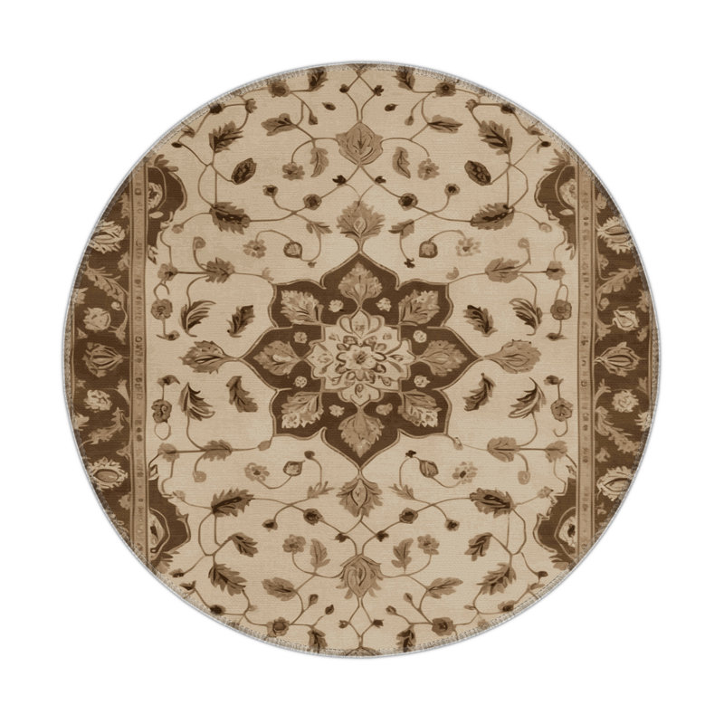 Tapis d'intérieur et d'extérieur Tabriz, Rond 5 pi