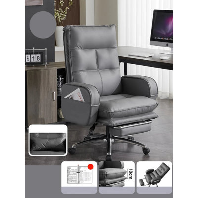 Ebern Designs Narcizas Genuine Leather Side Chair