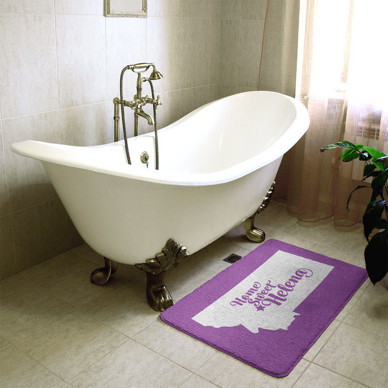 Tapis pour salle de bain hélène montana, l 21 po x L 34 po, Violet