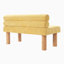 Banc rembourré polyvalent avec pieds en bois d'hévéa, support stable pour une utilisation quotidienne