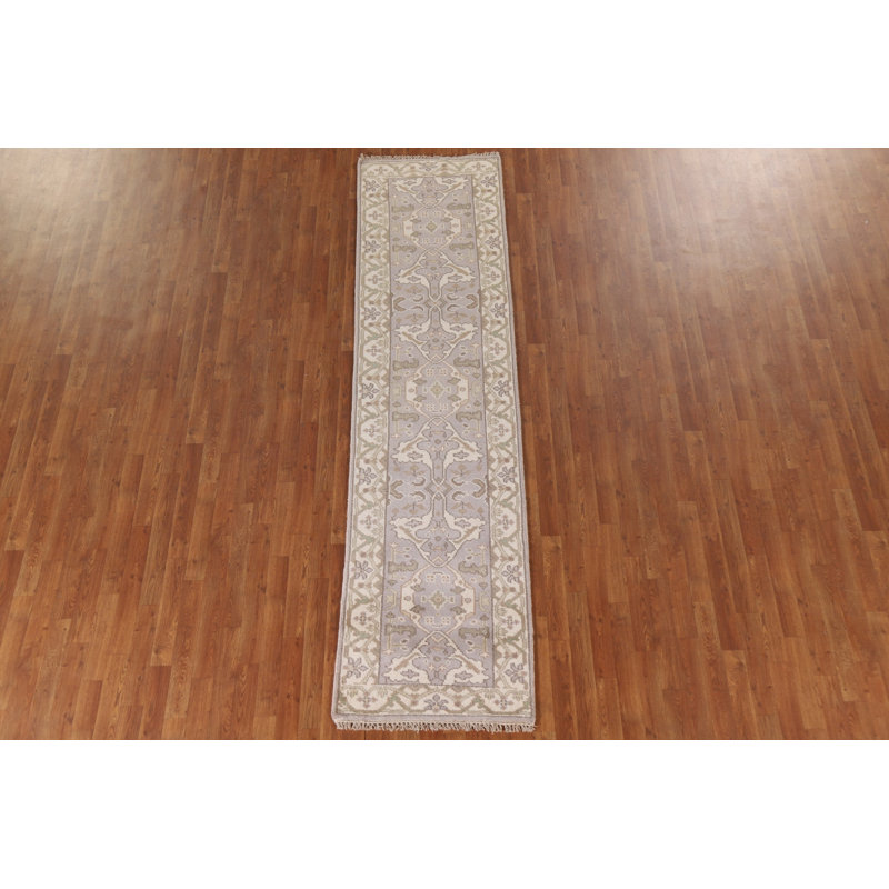 Tapis de couloir indien fait à la main 3 x 10 po