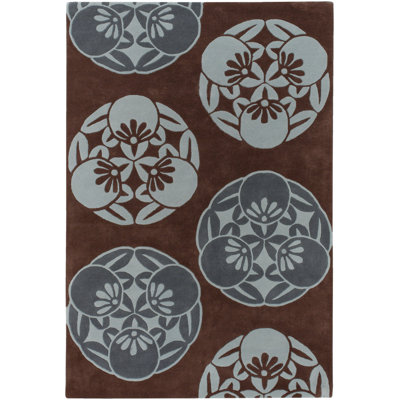 Tapis brun / bleu Jeffie
