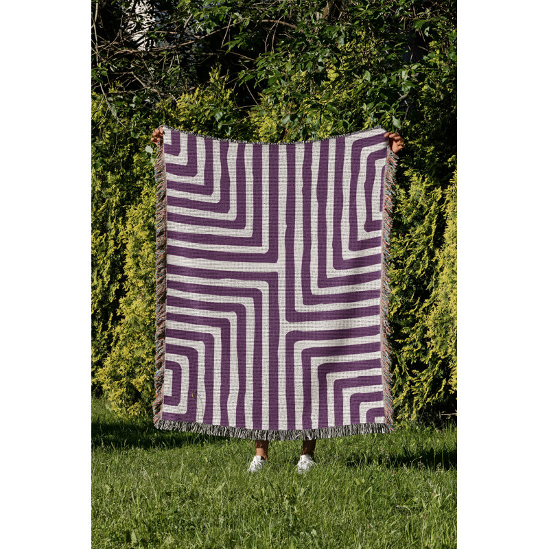 Jeté en coton Waren, 50 x 70, Violet