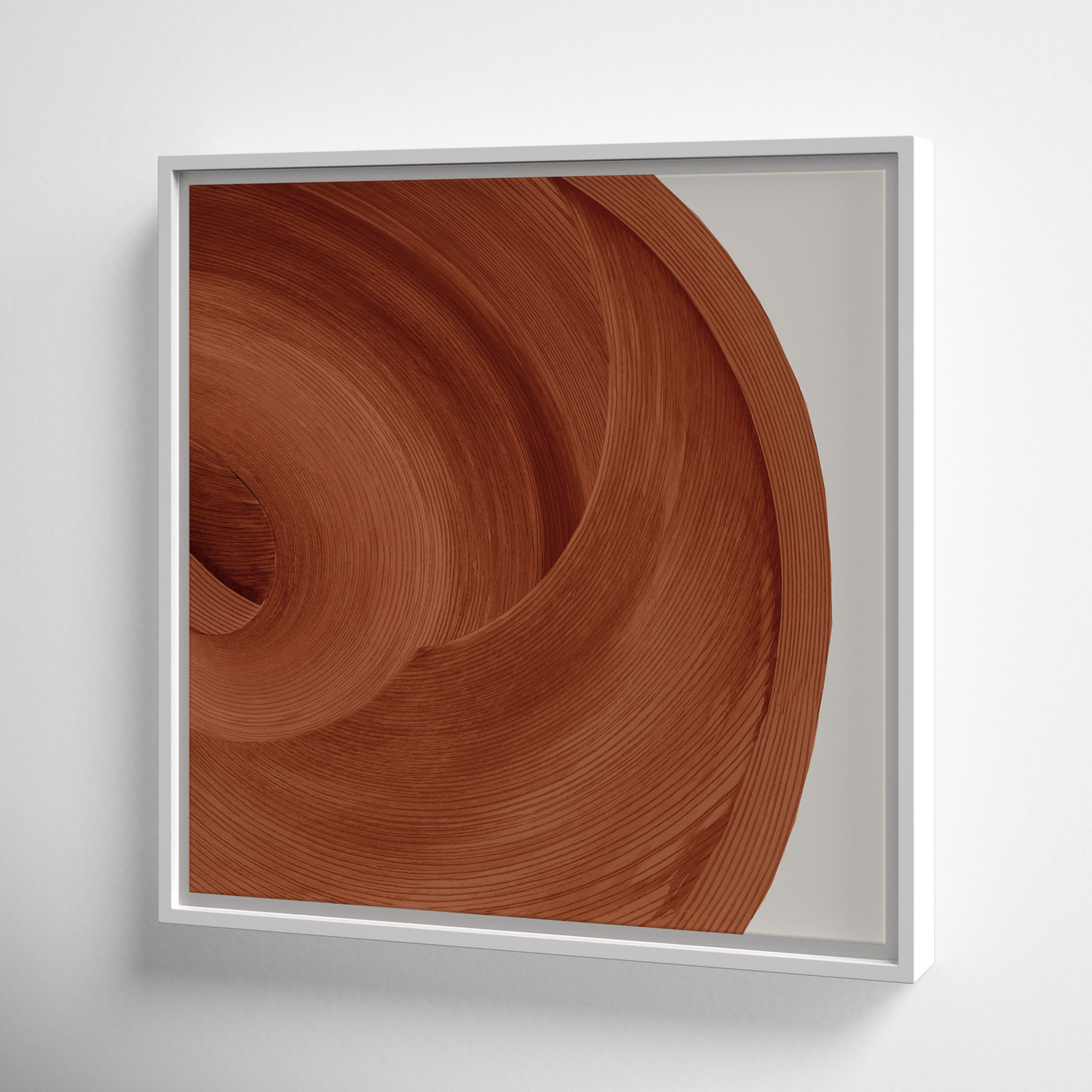 Thormond "Affogato" Painting, 17.5" H x 17.5" W x 2" D, White