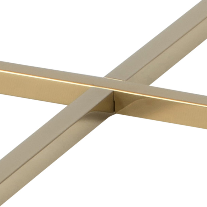 Bonilla Frame Coffee Table, Light Grey, 46cm H x 80cm W x 80cm D, Gold