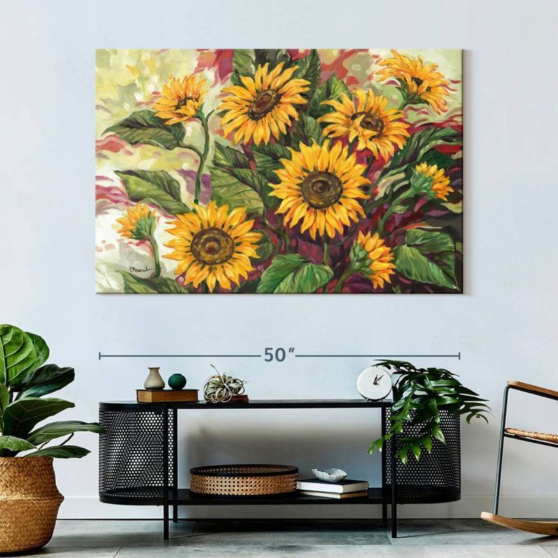Harnek tournesols flamboyants, H 34 po x l 51 po