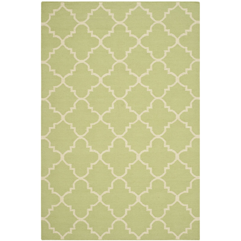 Valenzuela Geometric Wool Hand Woven Area Rug, Rectangle 152 x 244 cm