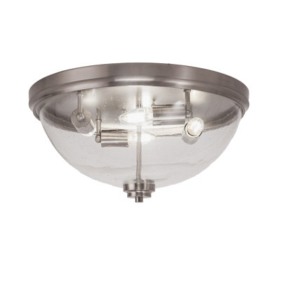 Flush Mount, With Clear Bubble Glass