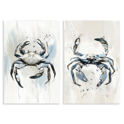 Ensemble de 2 plaques murales Royaume des crabes, design par Ramona Murdock