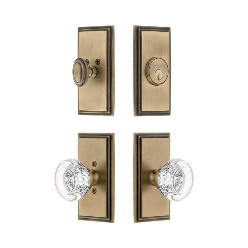 Ensemble de portes d'entrée Grandeur Carre, 2.75", Laiton rétro