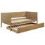 Stewart Natural Twin Daybed with Trundle, Versatile and Space-Saving Design for Modern and Rustic Interiors