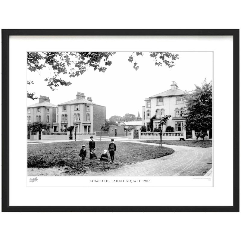 Romford, Laurie Square 1908 by Francis Frith - Single Picture Frame Print, 45cm H x 60cm W x 2.3cm D