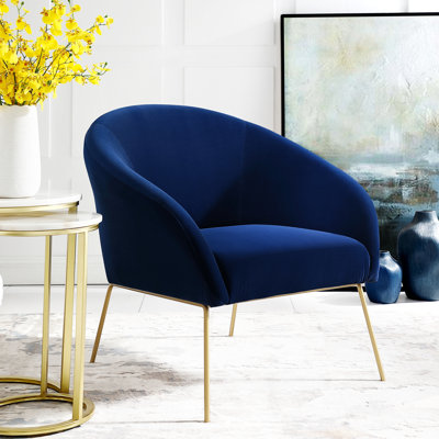 Fauteuil demi-tonneau en velours 31 po Lucent