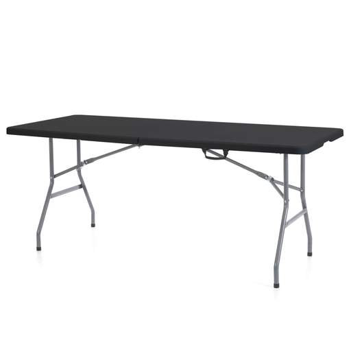 Table de banquet pliante compacte pour l'intérieur et l'extérieur 6 pi Peakform, noir
