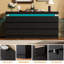 Commode 12 tiroirs pour chambre à coucher, commode de 63 po de largeur avec éclairage DEL et station de charge-129530438