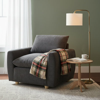  41.73" Wide Chenille Upholstered Accent Chair with Extra Deep Seat