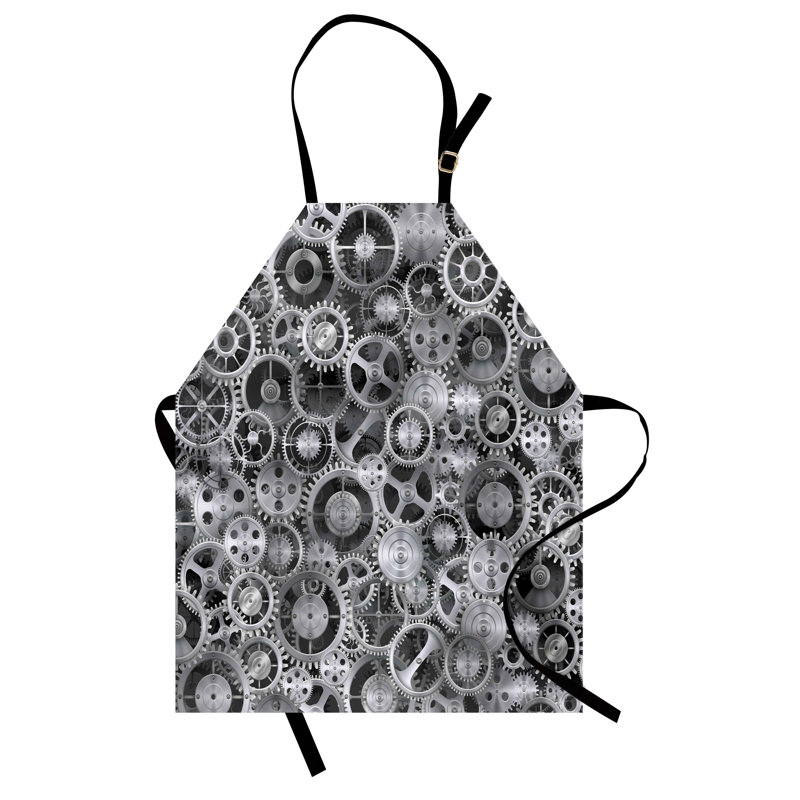 Tablier gris East Urban Home unisexe, motif horloger, taille adulte, gris gris