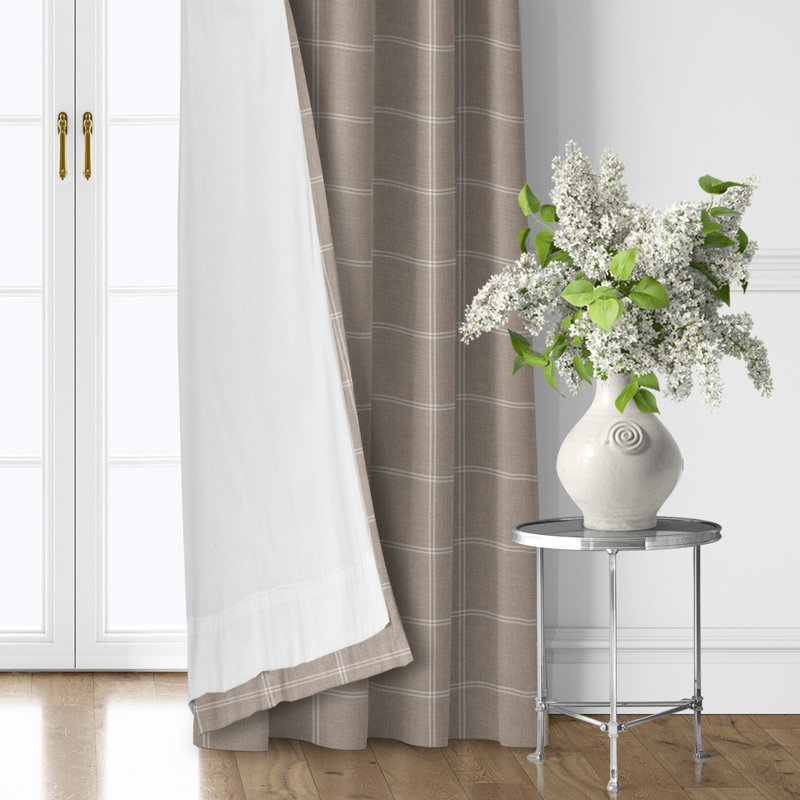 Ensemble de 2 rideaux en coton naturel Shay, L 20 po x L 108 po