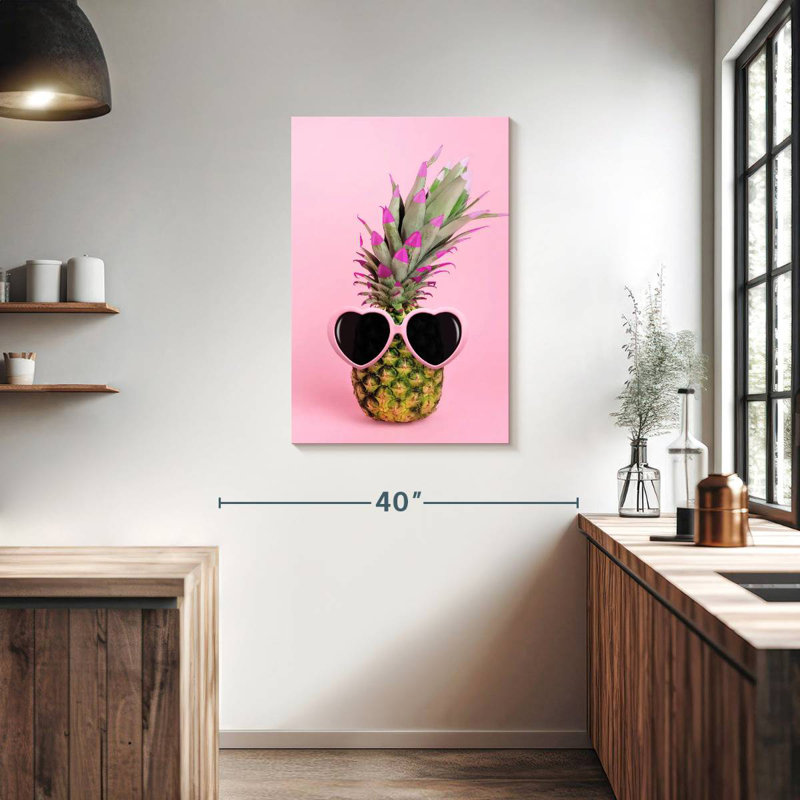 Ananas rose chic, H 36 po x l 24 po