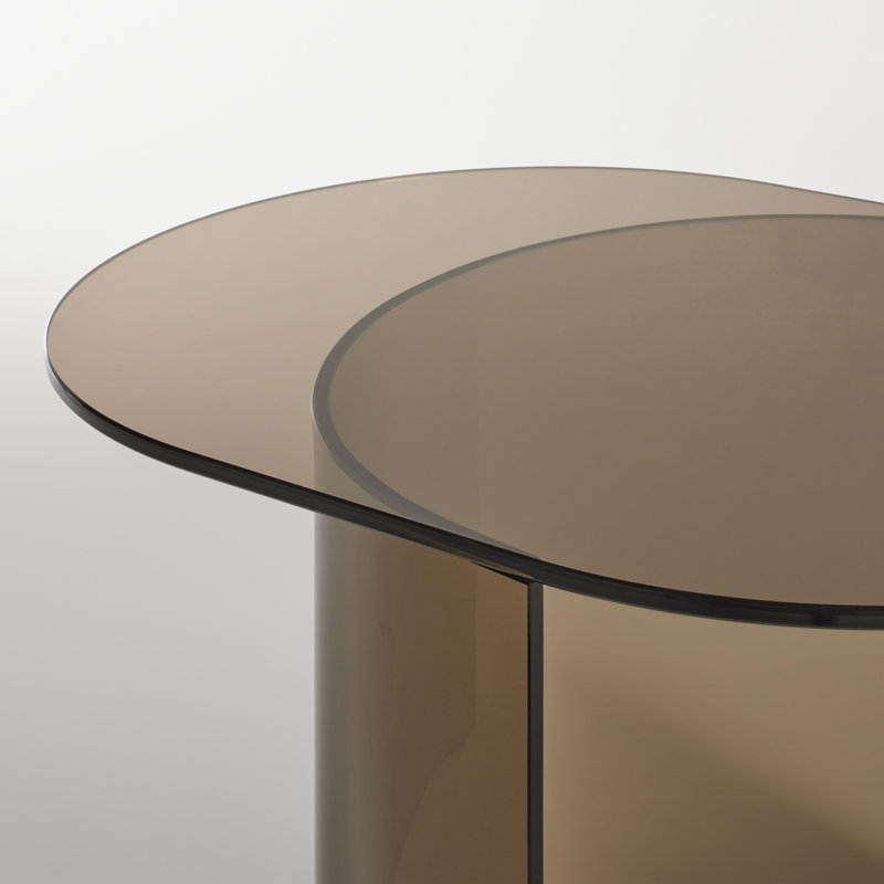 Half Past Glass Top End Table, 18" H x 29" W x 21" D