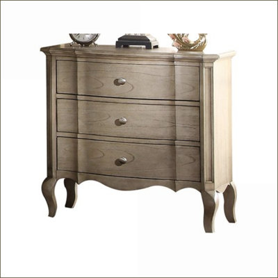 Chelmsford Antique Taupe 3-Drawer Bedroom Nightstand