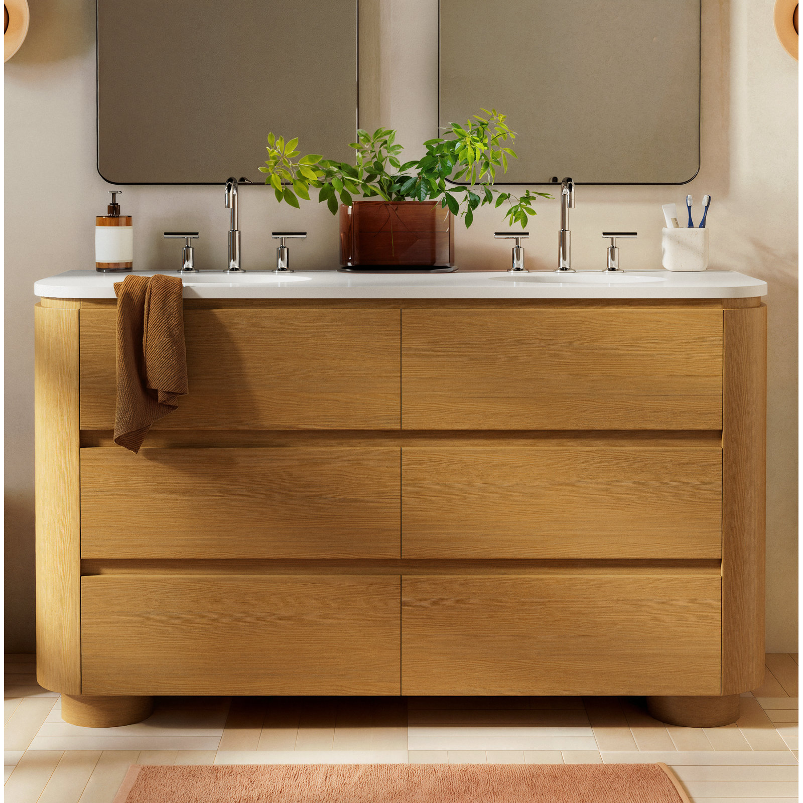 Purist Low-Handle Widespread Bathroom Faucet, Polished Chrome
