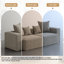 Canapé modulaire rembourré en velours côtelé 2 pièces Boneless - entièrement comprimé, aucun assemblage requis-480148795