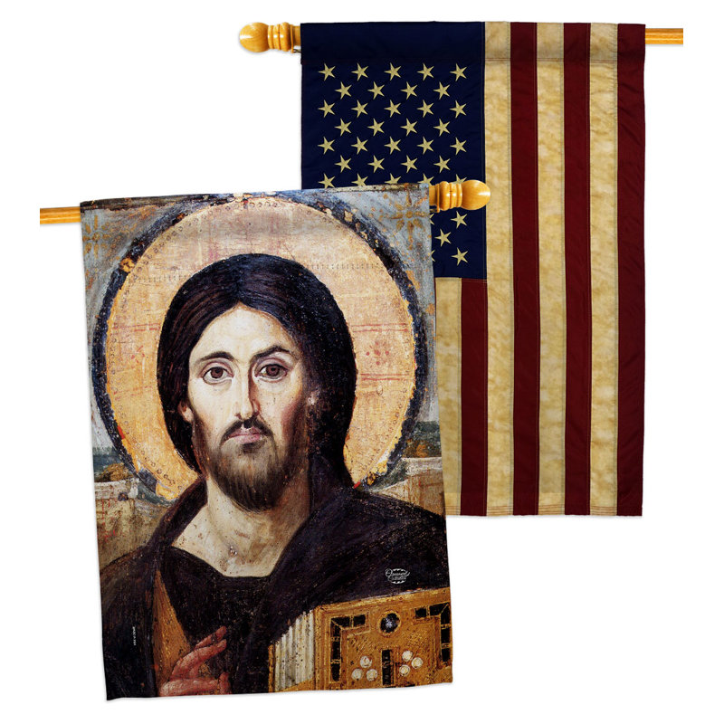 Drapeau de maison en polyester 40 x 28 po à 2 côtés