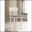 Contemporary Dining Room Counter Height Chairs Set Of 2 Chairs Only White Solid Wood Gray Padded Fabric Seat