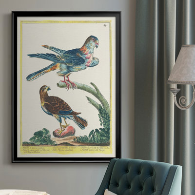 Toile encadrée de qualité supérieure Pastel Birds III - prête à être accrochée