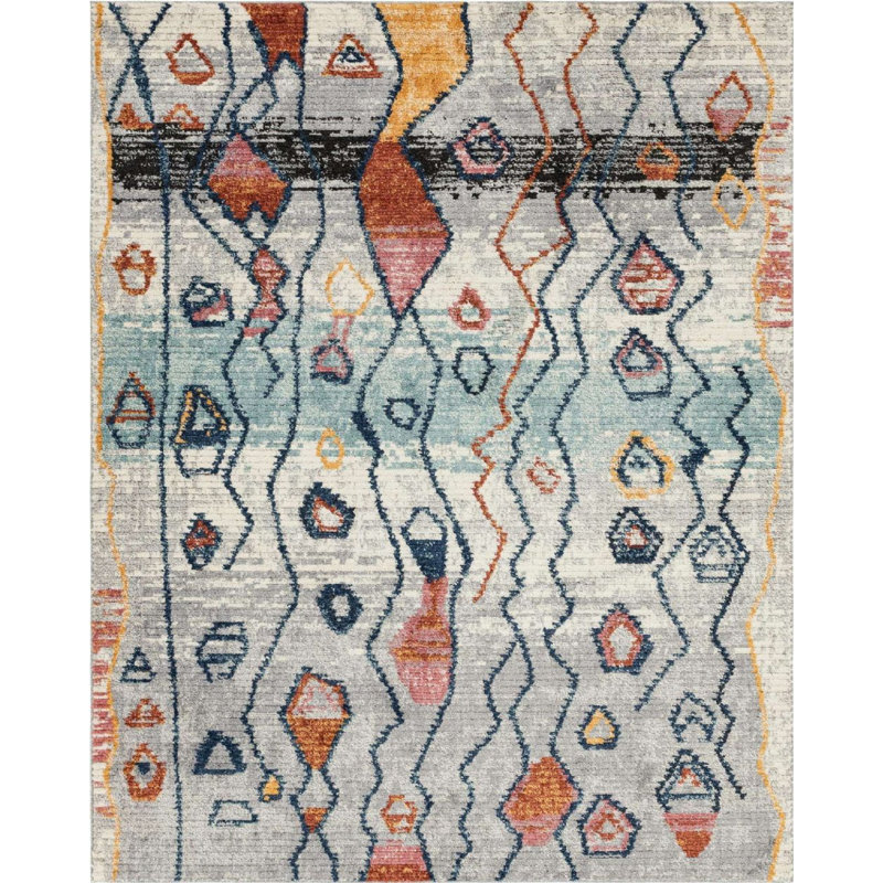 Victorville Abstract Indoor Rug, Rectangle 8' x 10'