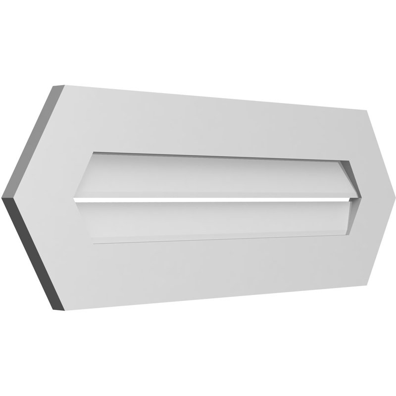 Évent horizontal fonctionnel à pignon en uréthane à surface horizontale Signature, H 12 po x l 34 po x P 1 po