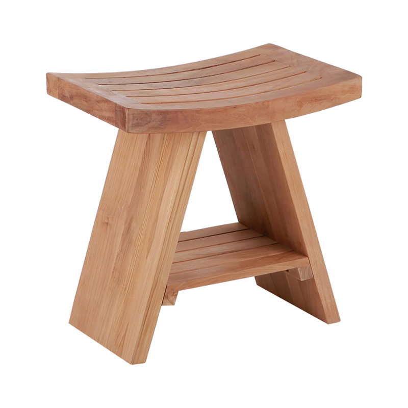 17.71 in. W Teak Shower Bench