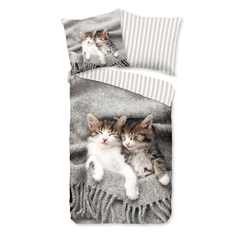 Cotton Abstract Duvet Cover with Pillowcases Included