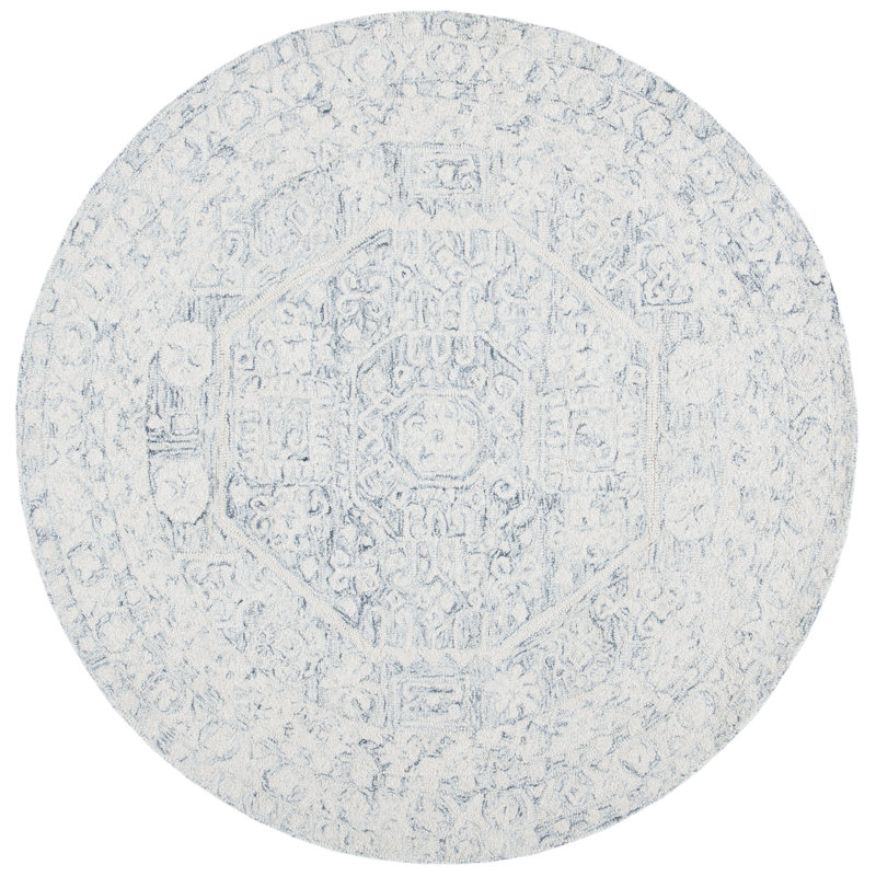 Gace Hand Tufted Wool And Cotton With Latex Oriental Rug, Round 7'