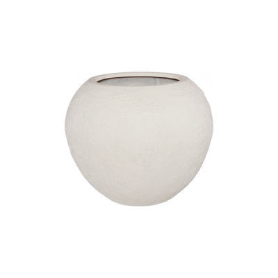 Aera Planter, Wide, Off White, Large