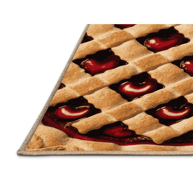  Tapis lavable à tarte aux cerises, Rectangle 6 pi x 9 pi