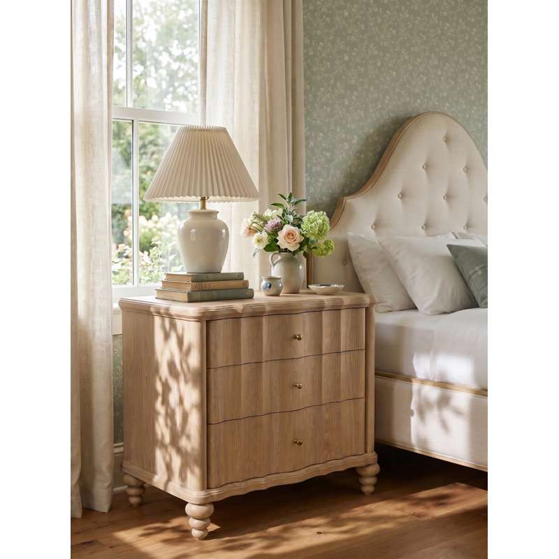Table de chevet Haven - Chêne Sundrenched, Beige