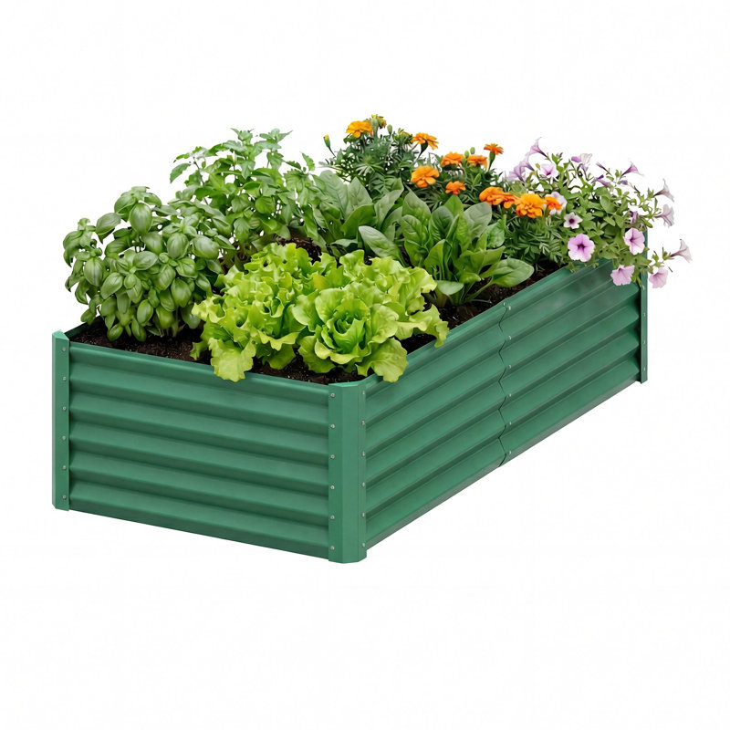 Lit de jardin surélevé en métal vert, H 36 po x l 72 po x P 36 po