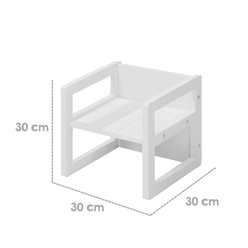 Kids 2 Piece Rectangular Play Table, White