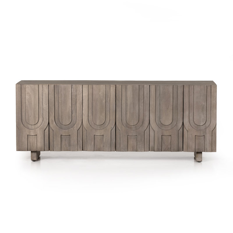 Rivka Media Console, Aged Gray