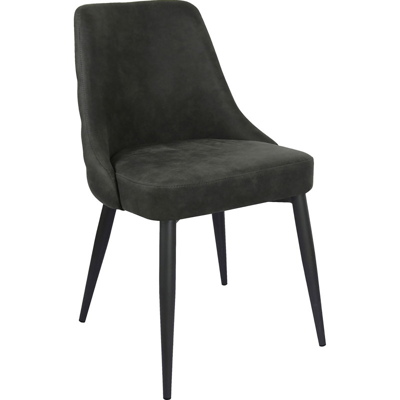 2 chaises d'appoint grises pour la salle à manger - accoudoirs inclinés, design classique 2 capitonnage élégant, espace