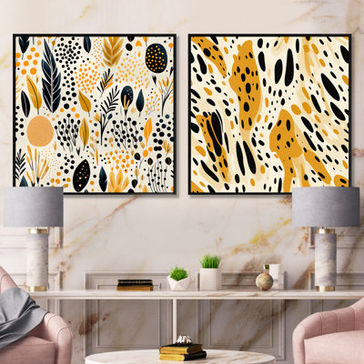 Theodosia - Abstract Square Collage Set Of 2